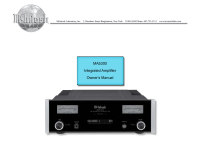 McIntosh MA-5300 - Owners manual